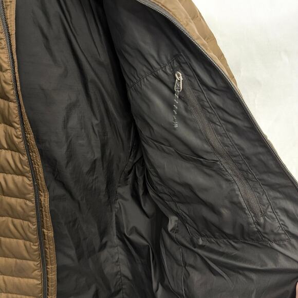 Eddie Bauer Down Puffer Jacket Mens Size Medium Brown Full Zip - Picture 5 of 11